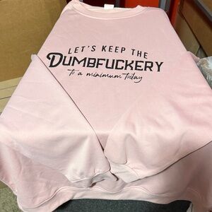 Woman's Pink Graphic Sweatshirt Sz 2Xl (26" p2p 26.5"L) Nwot